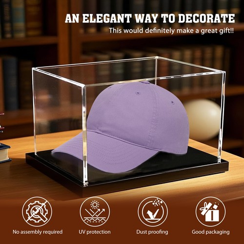 Hat Display Case, Clear Acrylic Baseball Cap Display Stand, UV Protection Hat... - Picture 4 of 6