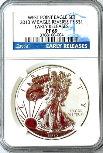 2013 W REVERSE PROOF AMERICAN SILVER EAGLE NGC PF 69 EARLY RELEASES