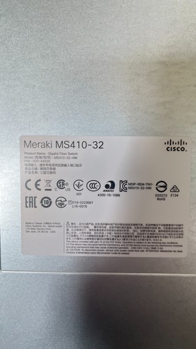 Cisco Meraki MS410-32-HW Layer 3 aggregation switch with 10gb sfp+ UNCLAIMED - Picture 8 of 14