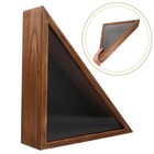 Flag Holder Wood Flag Case Triangle Flag Holder Flag Container Wood Flag