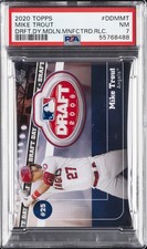 2020 TOPPS DRAFT DAY MEDALLION MFD RELICS #DDMMT MIKE TROUT PSA 7