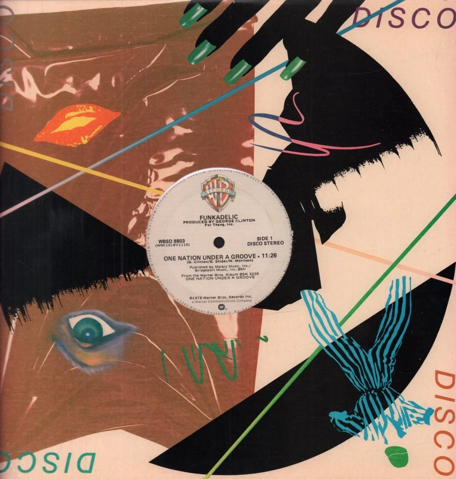 Funkadelic One Nation Under A Groove 12" Vinyle USA Warner Bros. 1978 En Die Cut - Photo 2/3