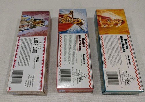 Vintage (3)FX Schmid Native American Puzzles Iroquois, Seminole, Crow in Box - Picture 2 of 5