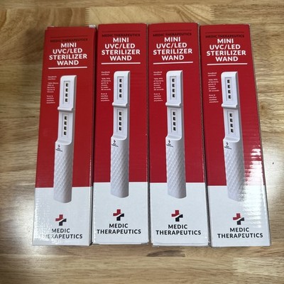 4 PC LOT / Medic Therapeutics Portable Mini LED Sterilizer Disinfecting Wand
