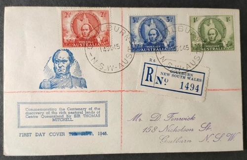 AUSTRALIA 1946 FDC CANCELLED 14 OC 45 (?) (F)
