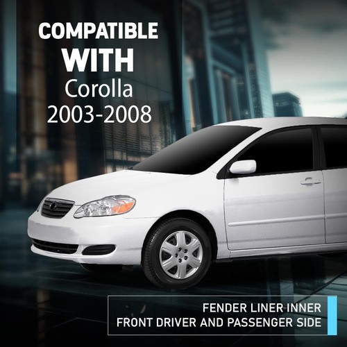 Front Fender Liner Set Left & Right Side Compatible with Toyota Corolla Sedan... - Picture 5 of 9
