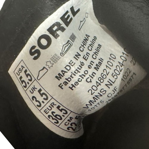 SOREL Women's Black Evie II Waterproof Lace Up Wedge Ankle Booties Size 5.5 - Picture 15 of 15