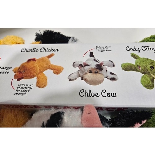 Kong Cozie Play Pack Dog Doggy Toy 3 count Holiday Gift Set Plush Pack Canine - Picture 3 of 3