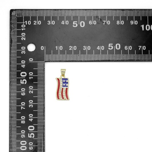 Amerikanische Flagge Charm Anhänger, Sku#LK972 - Bild 2 von 4