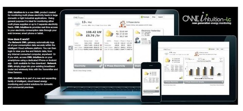 Sensor estándar monitor de energía trifásico OWL Intuition LC (3 x 120 amperios, 90-415 V) - Imagen 3 de 3