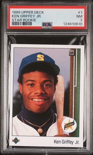 1989 UPPER DECK STAR ROOKIE #1 KEN GRIFFEY JR. ROOKIE RC PSA 7