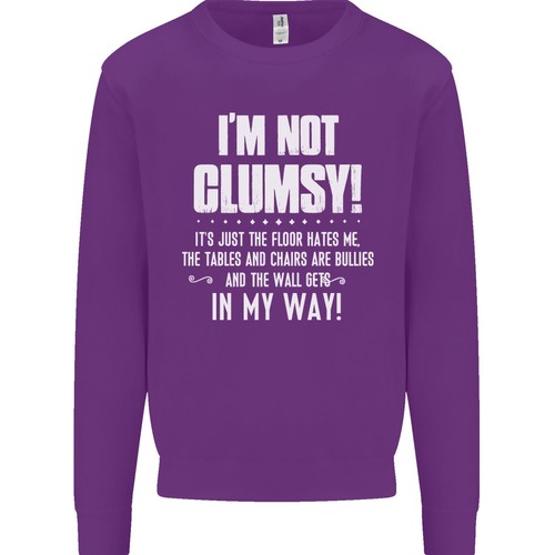 Im Not Clumsy Funny Slogan Joke Beer Kids Sweatshirt Jumper - Picture 16 of 33