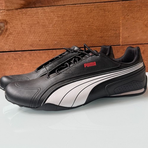 PUMA Shoes Sneakers Mens Size 12 Black Suede Leather Redon Bungee Black White - Picture 5 of 13