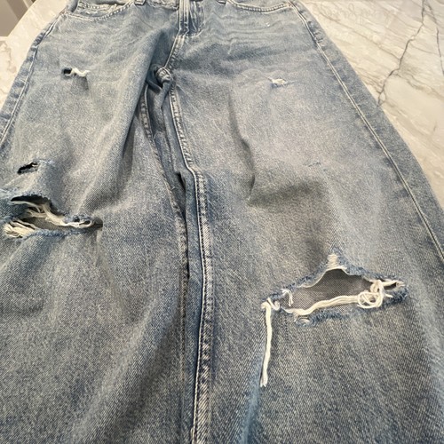 Arizona Jean Co Baggy Jean Low-Rise Wide Leg Size 4 Distressed Blue MSRP 54 NWT - Bild 11 von 17