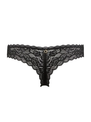 M (12) Aubade Rosessence Briefs Tanga Brief Mid Rise Knickers Noir Lingerie - Imagen 5 de 6