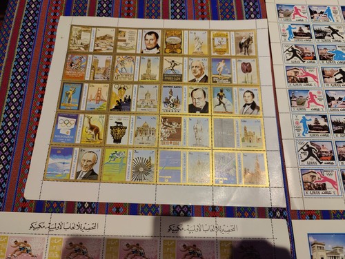 4 Sheets/93 Stamps + Poster Sheet Ajman/Fujeira OLYMPICS Perfect Unused - Picture 3 of 17