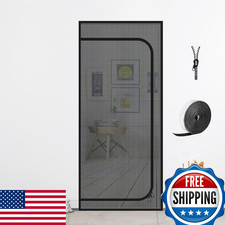 DOOREASY Pet Screen Door w/ Zipper, Cat Resistant, Easy Install - 32"x80"