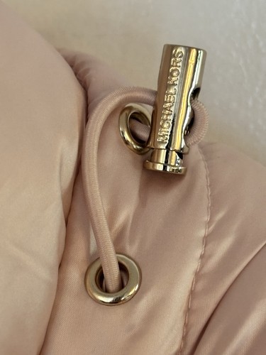 Michael Kors Women's Puffer Coat Light Pink Sz SMALL Full Zip Hood Insulated - Picture 9 of 22