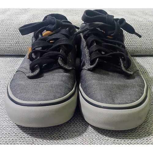 Vans Herren Größe 6,5 Grau Canvas Niedrig Leger Skateschuhe Schnürschuhe 6,5 Lq - Bild 4 von 11