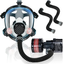Share Full Face Gas Mask Flow Respirator Electric Supplied Air Fed Flow System