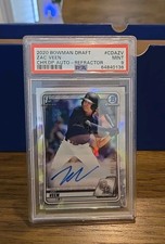 2020 Bowman Draft Zac Veen Chrome Auto Refractor RC #CDAZV /499 PSA 9 Mint 🔥 