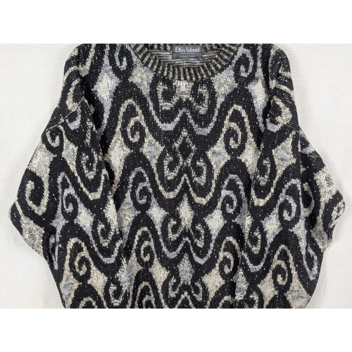 Suéter estilo Coogi vintage Ellis Island para mujer talla grande hecho en EE. UU. - Imagen 3 de 14