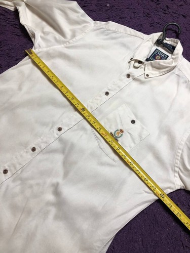 Chaps Ralph Lauren Button Down Shirt Adult L Logo Men WMNS Unisex Luxury Faded - Picture 8 of 13