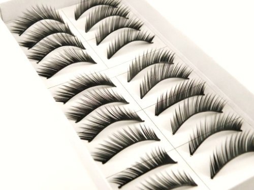 10 Pairs False Eyelashes Lashes Glue Natural Individual Makeup Soft Long Thick - Picture 11 of 28