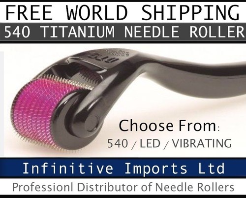 #1 New Titanium Microneedle 540 Needle Roller Acne Skin Hair Loss Wrinkles Derma