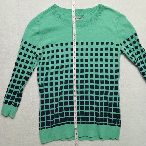 Halogen Crew Neck Pull Over Sweatshirt  Women's Sz Small Green Long Sleeve - Picture 7 of 8