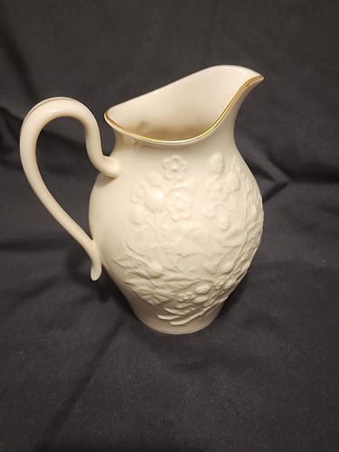 Jarra Lenox patrón mora marfil hueso porcelana 6,5 pulgadas de alto EE. UU. - Imagen 6 de 9