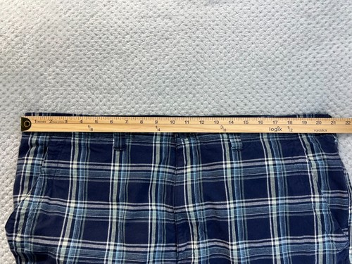 626 Blue Mens Cargo Shorts Blue Plaid Vintage Surplus Co Size 42 100% Cotton - Picture 7 of 16