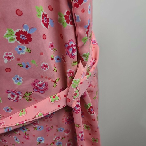 NWOT Cabernet Women's Pink Floral Wrap Belted Robe Size Medium - Picture 6 of 9