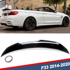 FOR 2014-ON BMW F33 F83 M4 CONVERTIBLE GLOSS BLACK PSM STYLE TRUNK SPOILER WING