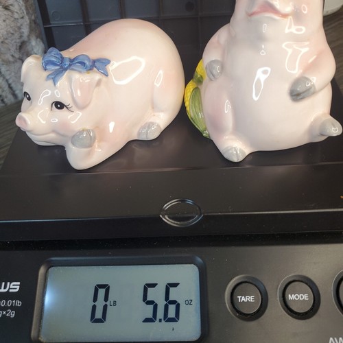 Vintage OTAGIRI Mary Ann Baker Pink Country PIG Salt N Pepper Shaket Set  - Picture 11 of 11