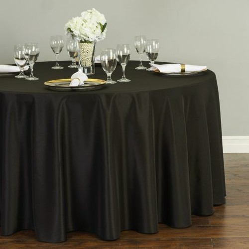 1 or 10 pcs LinenTablecloth 108 in. Round Polyester Tablecloth Party Wedding - Picture 19 of 51