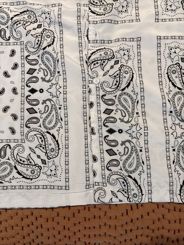 Bleeker&Mercer Men’s L Paisley Print Short Sleeve Shirt - Picture 4 of 16