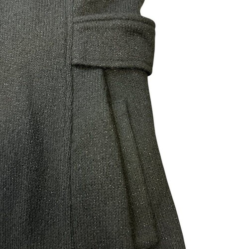Nanette Lepore Coat Wool Blend Size 10 Black Silver Metallic Pockets - Picture 8 of 14
