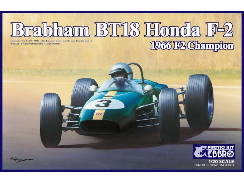 Ebbro 1 20 Brabham BT18 Honda F-2 1966 F2 Champion scatola di montaggio Ebbro 1 20 Brabham BT18 Honda F-2 1966 F2 Champion scatola di montaggio