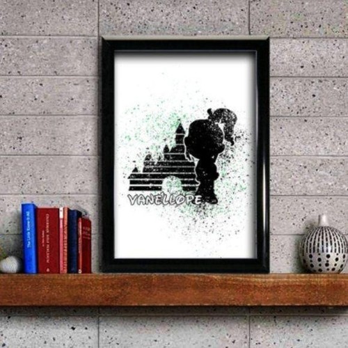 Disneys Wreck It Ralph Vanellope Fan Art Printed Picture Black Green Character - 第 1/1 張圖片