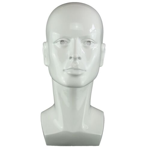 Male Wigs Display Mannequin Head Stand Model White - Picture 3 of 5