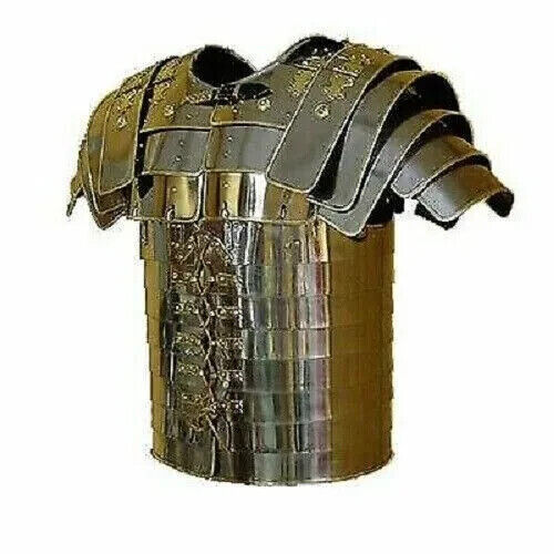 Roman Lorica Segmentata Armor Brass Trimmed Medieval Armour - Picture 3 of 13
