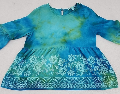 Women's Ice Tie Dye Outfit Miami Shirt Small H&M Jeans  4 Procion Ice Tie Dyed - Picture 5 of 22