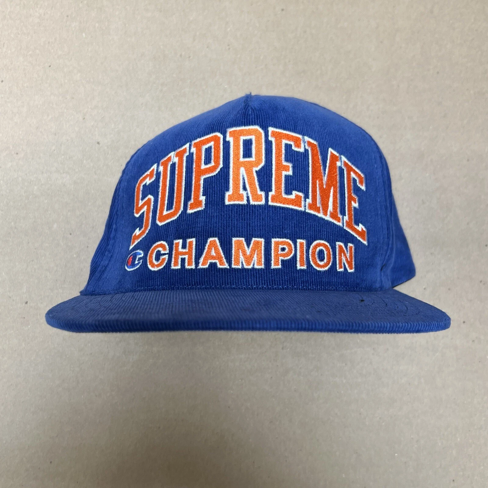 Casquette snapback 5 panneaux logo brodé SS17 Supreme Champion Knicks bleu 2017