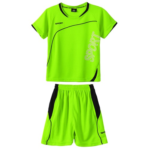 Age 8-14 Boys Sport Outfits Jerseys Tops Shorts Set Basketball Football Uniforms - Picture 17 of 58