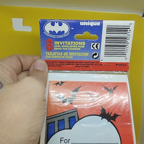 Batman The Animated Series 8-Vintage Birthday Party Invitations 1993 - Picture 6 of 9