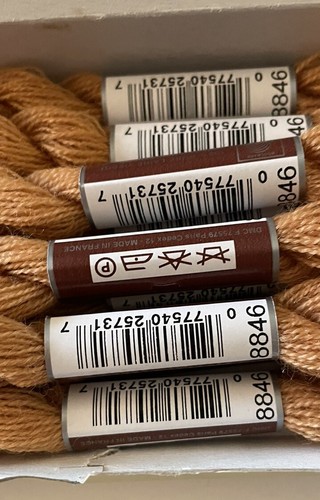 DMC Wool Embroidery Floss Medicis Dark Peach 8846 27.3yd Skein Box Of 9 - Picture 2 of 5