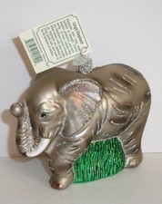 2018 LARGE ELEPHANT - OLD WORLD CHRISTMAS - BLOWN GLASS ORNAMENT NEW W/TAG 12159