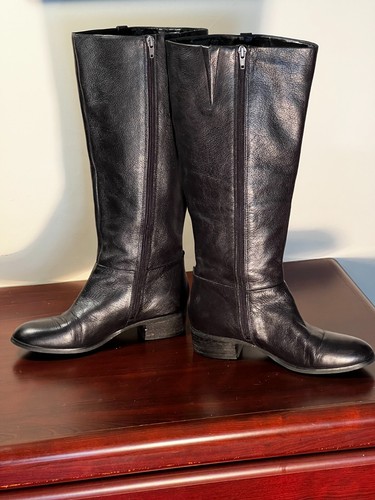 Botas de montar Croma vintage de cuero negras hasta la rodilla para mujer talla 7,5 WC - Imagen 3 de 18