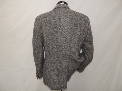 BARRISTER HARRIS TWEED MEN'S HEAVY WOOL HERRINGBONE JACKET COAT 40 SHORT - Picture 4 of 9